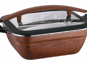 Square Silicon Glass Lid Casserole